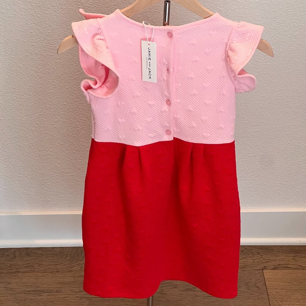 Janie and Jack Pink & Red Heart textured Dress – NWT - Picture 2 of 5